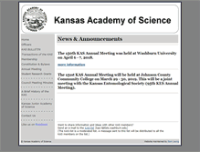Tablet Screenshot of kansasacademyscience.org